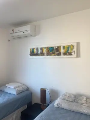 Uma cama ou camas num quarto em Breezes cumbuco vista mar