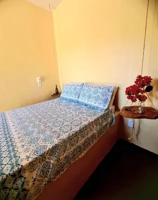Uma cama ou camas num quarto em Casa Cariri- Preá