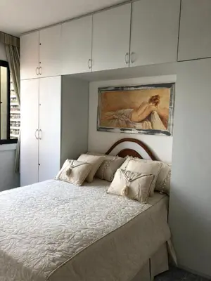 Uma cama ou camas num quarto em Excelente apartamento!!! Imperdível!!!