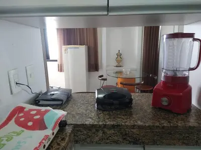 A cozinha ou kitchenette de Flat Frente Mar 4 hospedes401