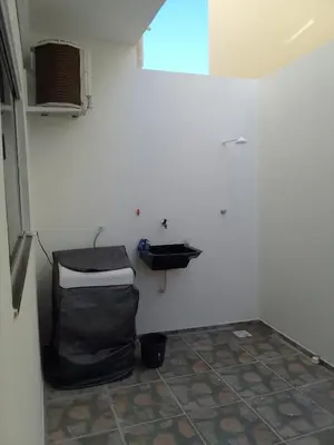 A planta de Casa do Bruno - Apartamento terreo - 1 - Terra - Quarto e sala com cozinha americana na praia do preá-CE