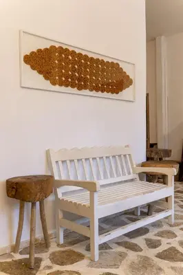 Uma área de estar em Pousada Chez Ellery Jeri