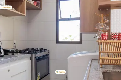 A cozinha ou kitchenette de Estúdio completo no VG Sun Cumbuco por Tactu
