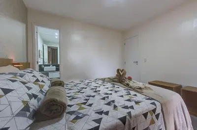 Uma cama ou camas num quarto em Wai Wai #202C - Apê em Cumbuco por Carpediem