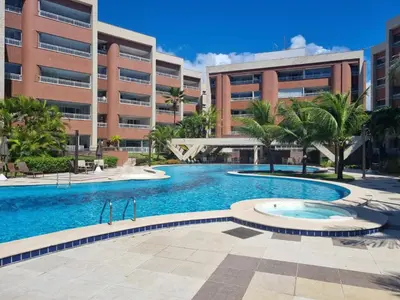 A piscina em ou perto de Apt pé na areia ao lado do Beach Park no Porto das Dunas