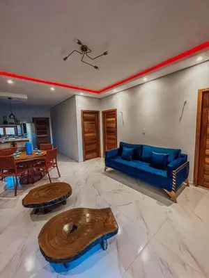 Uma área de estar em Chill House Praia do Preá-CE