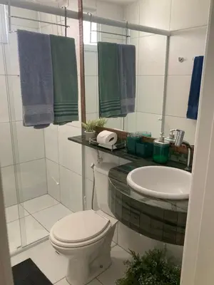 Uma casa de banho em Apto Praia Porto das Dunas-Aquiraz