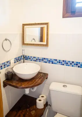 Uma casa de banho em Pousada Meu Lugar