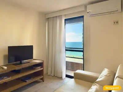 Uma televisão e/ou sistema de entretenimento em Hotel na Beira Mar de Fortaleza