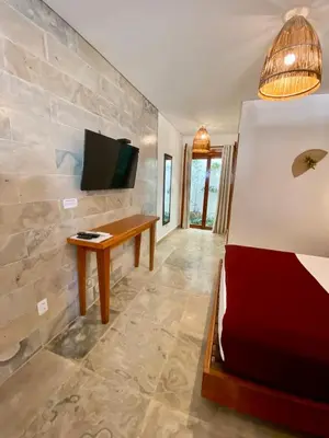 Uma televisão e/ou sistema de entretenimento em Casa Pitanga Flat