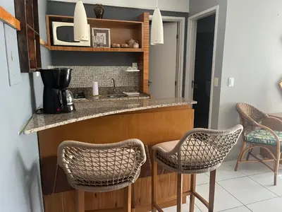 A cozinha ou kitchenette de Flat Fortaleza Meireles