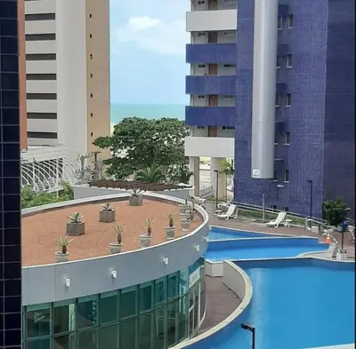 A piscina em ou perto de Lindo Ap vista mar em Beach Class Fortaleza