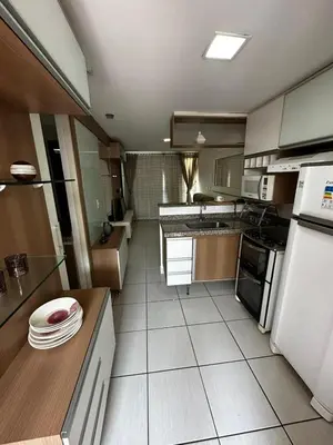 A cozinha ou kitchenette de Lindo Ap vista mar em Beach Class Fortaleza