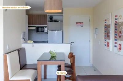 A cozinha ou kitchenette de Studio charmoso no VG de frente à piscina