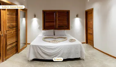 Uma cama ou camas num quarto em Casa Mutana Fortim Frente Mar Kiteplace