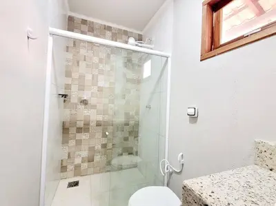 Uma casa de banho em Beach House Preá
