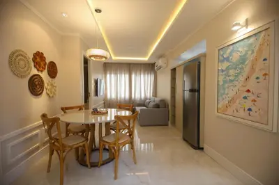 Uma área de estar em Flat Beira Mar