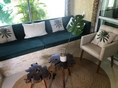 Uma área de estar em Casita Cumbuco