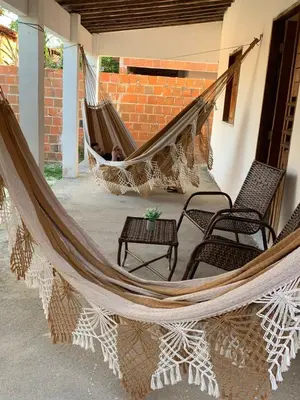 Um pátio ou outra área exterior em Casa de Férias-Residence Fonteles no Preá