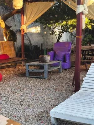 Uma área de estar em Casa De Praia 9 quartos Em Aguas Belas, CE