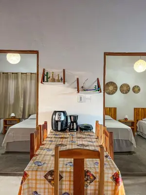 Uma cama ou camas num quarto em Casa Ariacó