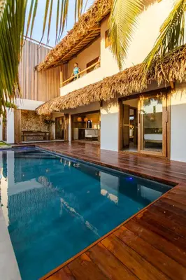 A piscina em ou perto de Villa Aura, piscina privativa e rooftop com vista excepcional pro mar, 150m do mar e do Rancho do Kite, Praia do Prea