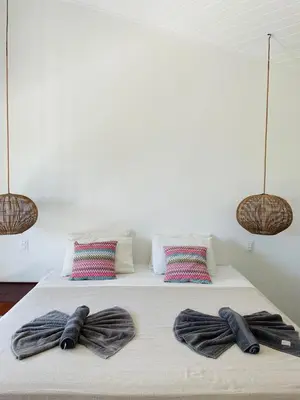 Uma cama ou camas num quarto em Villa Ava Kite - Guajiru