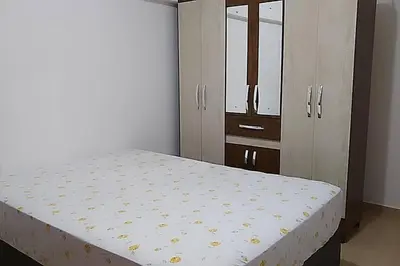 Uma cama ou camas num quarto em Apt Casal Cumbuco Chico do Caranguejo 200 mt.