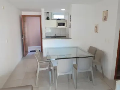 A cozinha ou kitchenette de Apartamento Porto Beach Residence