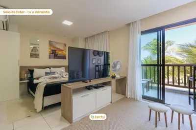 A cozinha ou kitchenette de Apto compacto no VG Sun Cumbuco por Tactu