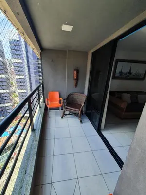 Uma área de estar em Ed Altavista 1504, Meireles
