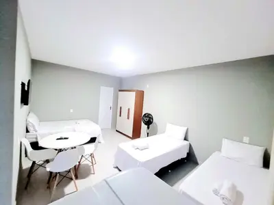 Uma cama ou camas num quarto em Refúgio do Preá-15 km do Aeroporto - Estacionamento Gratuito
