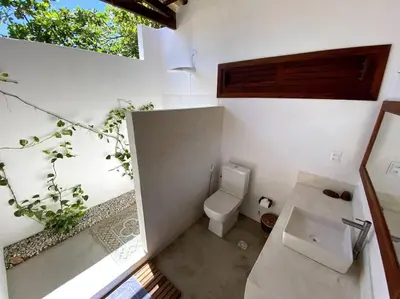 Uma casa de banho em Casa Cajueiro - Os Navegantes