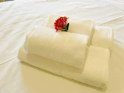 Uma cama ou camas num quarto em Apartamento na praia da tabuba com vista mar