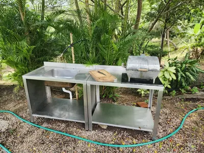 Um jardim no exterior de Serra do Matias
