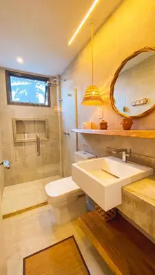 Uma casa de banho em Flecheiras The House - Casa beira mar com piscina privativa em condomínio