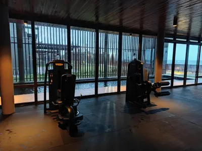O centro de fitness e/ou as comodidades de fitness de Flecheiras The House - Casa beira mar com piscina privativa em condomínio