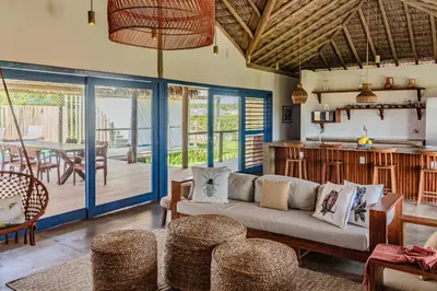 Uma área de estar em Casa Pipa - Pontal de Maceió