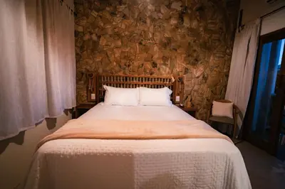 Uma cama ou camas num quarto em Saona Bangalôs Taíba
