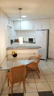 A cozinha ou kitchenette de Flat no Iate Plaza Hotel