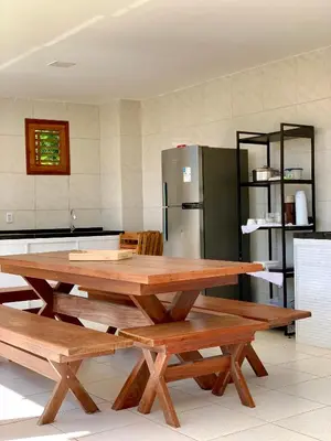 A cozinha ou kitchenette de Pousadinha no Paracuru