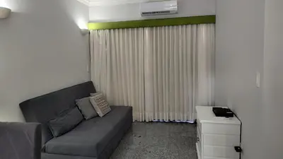 Uma área de estar em Lindo Flat Meireles 203 pertinho Beira Mar