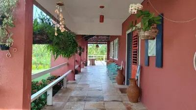 Um jardim no exterior de Casa de Praia Paraíso Paracuru Ceará