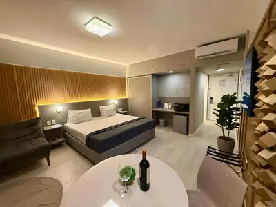 Uma cama ou camas num quarto em Hotel Bourbon - Quarto 1603 - Beira Mar de Fortaleza - Vista Mar
