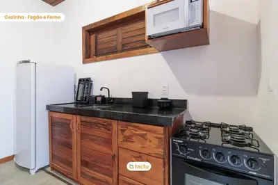 A cozinha ou kitchenette de Apto 100m da praia no Pontal de Maceió por Tactu