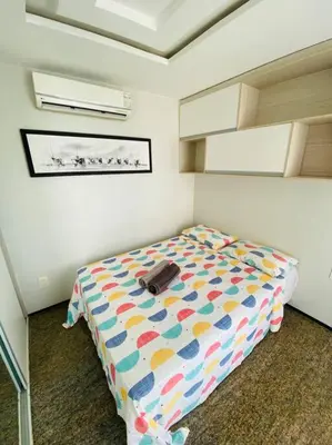 Uma cama ou camas num quarto em Vista Meireles by DS Imóveis