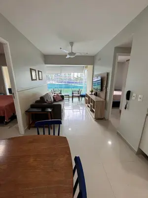 A planta de VGFUN Praia do Futuro Ap130 2 quartos 2 WCs 60m2-IMOB TEMPORADA
