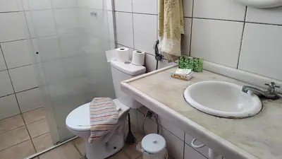 Uma casa de banho em Casa de Praia Iguape Ceará Paraíso