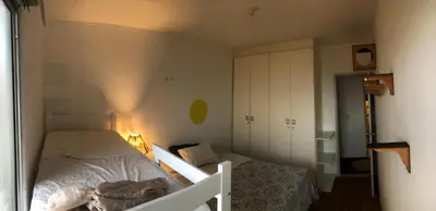 Uma cama ou camas num quarto em Sossego da Lana - vista mar