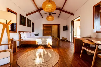 Uma cama ou camas num quarto em Vila Lion - Aldeia Jericoacoara Group